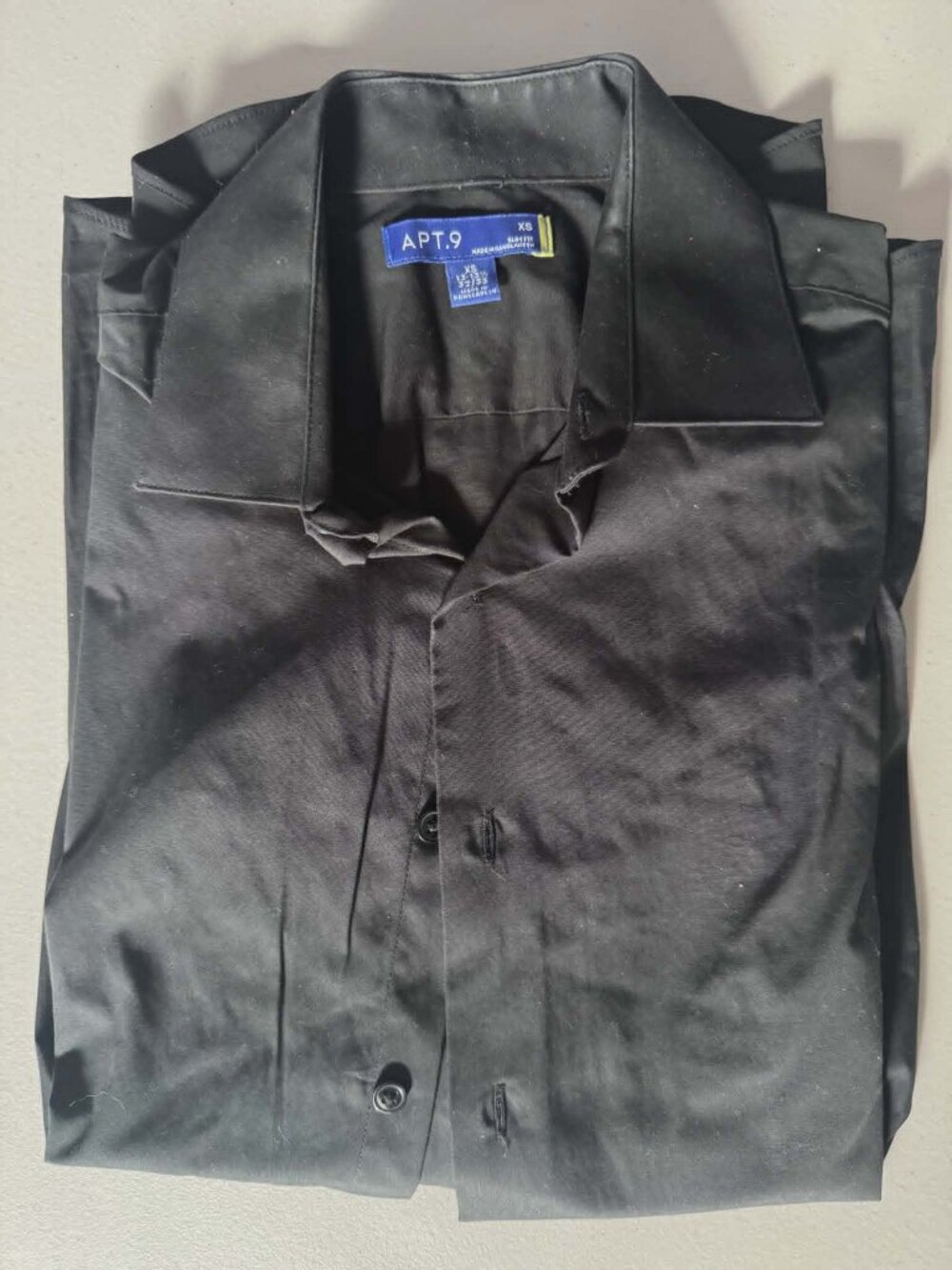 Apt. 9 Black Long Sleeve Button Down Shirt S